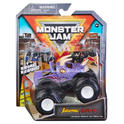 Monster Jam 1:64 Jurassic Attack fordon lila