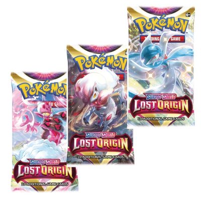 3-pack Pokémon Lost Origin boosterpaket samlarkort