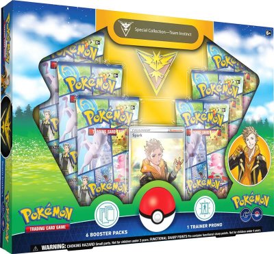 Pokémon team Instinct promo kort Spark med samlarkort Pokemon Go booster paket 6-pack