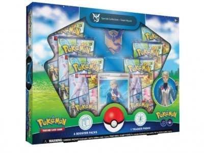 Pokémon team Mystic promo kort Blanche med samlarkort Pokemon Go booster paket 6-pack
