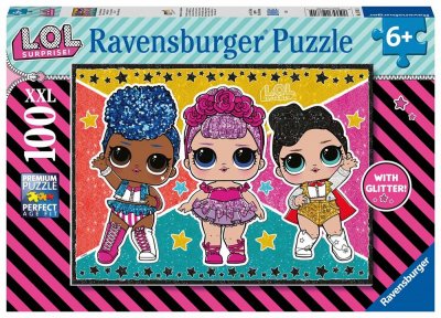 Ravensburger L.O.L. Surprise Glitter party Pussel 100 bitar med glitter