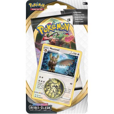 Pokémon, Sword & Shield 2: Rebel Clash, Checklane Blister Paket Noctowl samlarkort