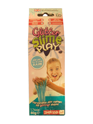 Slime play, Gör upp till 10 liter glitter slajm turkos, 50g