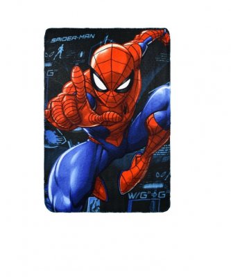 Spiderman blå pläd