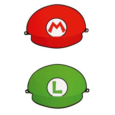 Super Mario party hattar 8-pack 18x12cm