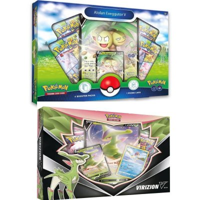 Pokémon Go Alolan Exeggutor och Virizion V Box Samlarkort