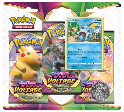 Pokémon Sword & Shield Vivid Voltage Trippelblister Sobble 30 st Samlarkort