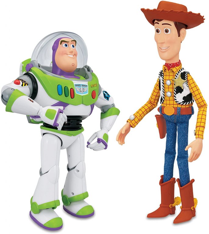 Leksaker föreställande Buzz Lightyear och Woody från Toy Story